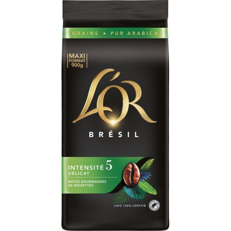 L OR Café en grains Brésil intensité 5 délicat L'OR 900g