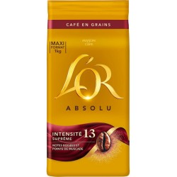 L OR Café en grains intensité 13 L'OR 1KG 1L