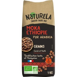 NATURELA Café Grains Moka Ethiopie Pur arabica 1kg