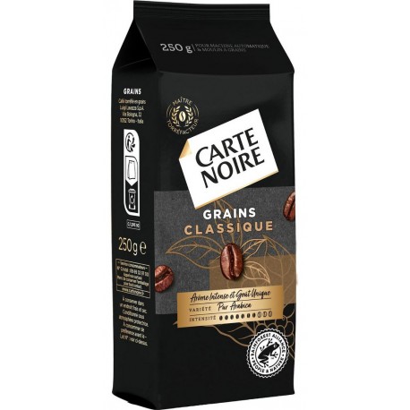 CARTE NOIRE Café en grains Classique 100% arabica 250g