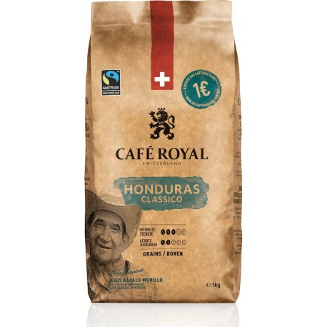 CAFE ROYAL Café en grains Honduras Classico 1KG 1L