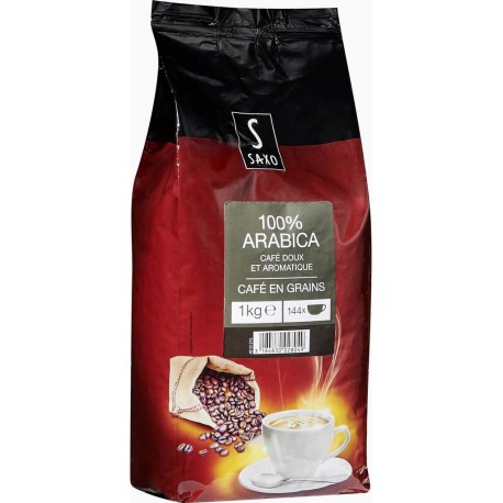 SAXO Café grains 100% arabica le paquet d'1Kg