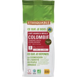 ETHIQUABLE Café moulu pur arabica Colombie Bio (250 g)