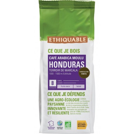 ETHIQUABLE Café moulu pur arabica Honduras Bio (250 g)