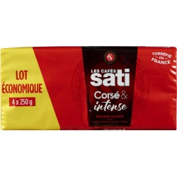 CAFE SATI Café moulu franc intense (les 4 paquets de 250 g)