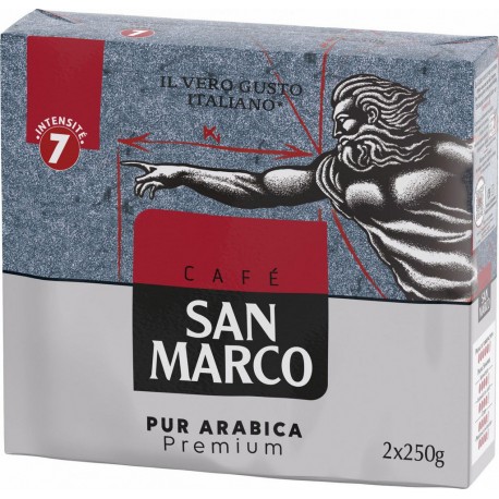 SAN MARCO Café moulu pur arabica (les 2 paquets de 250 g)