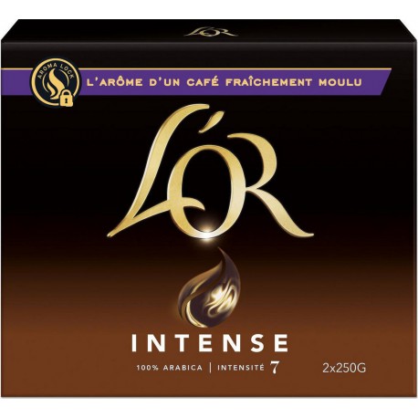 L OR Café moulu intense L'OR (les 2 paquets de 2) 50G 50L