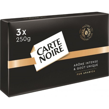 CARTE NOIRE Café moulu Classique 100% arabica (les 3 paquets de 250g)