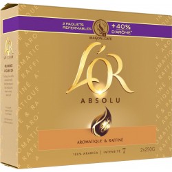 L OR Café moulu absolu L'OR (les 2 paquets de 2) 50G 50L