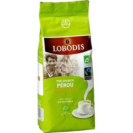 LOBODIS Café moulu bio Pérou Tingo Maria pur arabica (250 g)