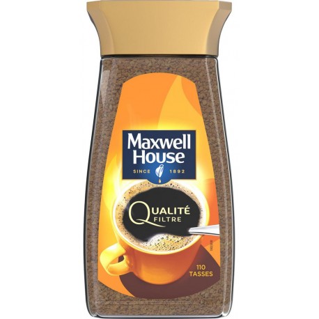 MAXWELL HOUSE Café soluble qualité filtre le bocal de 200g