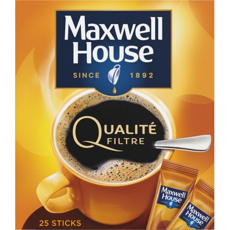 MAXWELL HOUSE Café soluble qualité filtre (25) STICKS L