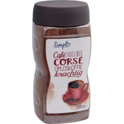 SIMPL Café soluble corsé le pot de 200G 200L