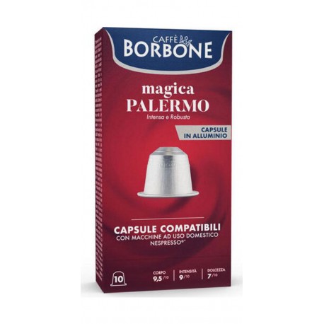 Caffè Borbone Palermo 10 Capsules En Aluminium Café Borbone Mélange Magica Compatibles Nespresso®