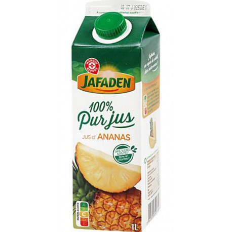 Jafaden 100% Pur jus d'ananas Costa Rica 1L