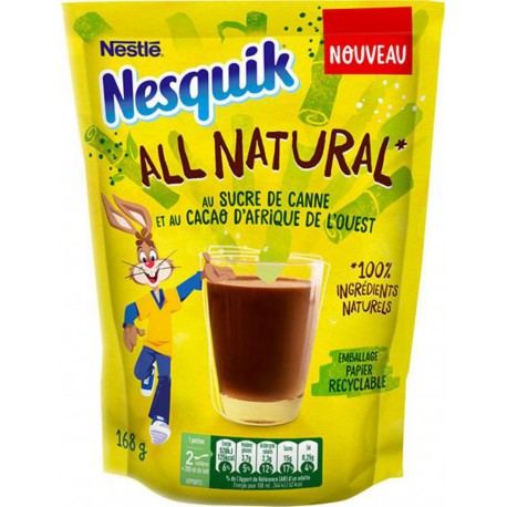 Nesquik All Natural 168g (lot de 6 doypacks)