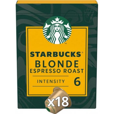 STARBUCKS Café capsules Compatibles Nespresso blonde expresso roast (18 capsules)