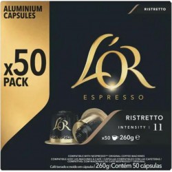 L'OR Café capsules ristretto intensité 11 compatibles Nespresso (x50 capsules)