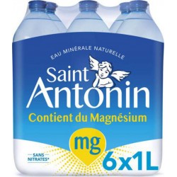 Saint Antonin Eau minérale sans nitrates 1L (pack de 6)