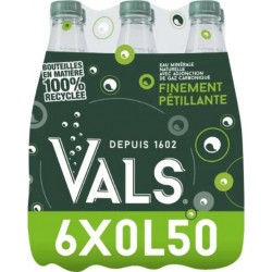 VALS Eau gazeuse minérale naturelle 50cl (pack de 6)