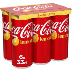 COCA-COLA Soda LEMON 33cl (pack de 6)