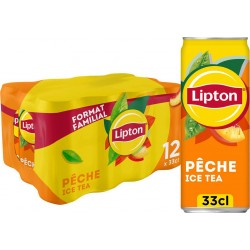 LIPTON Boisson Thé Glacé Pêche 12x33cL (pack de 12)