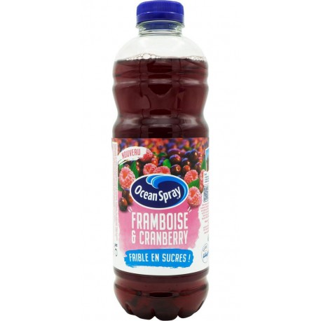 OCEAN SPRAY Boisson Cranberry Framboise Sans Sucre Ajouté 1L