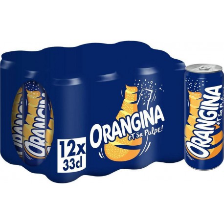 Orangina Boisson gazeuse à l'orange et sa pulpe 12 x 33cl (pack de 12)