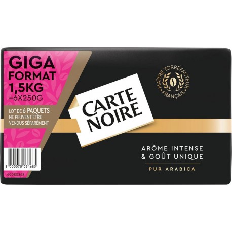 CARTE NOIRE Café moulu Classique 100% arabica 250g (pack de 6)