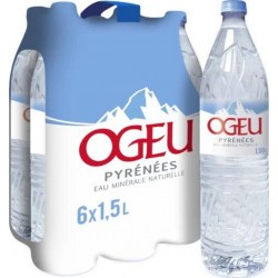 OGEU Eau minérale naturelle Ogeu Pauvre en sodium 1.5L (pack de 6)