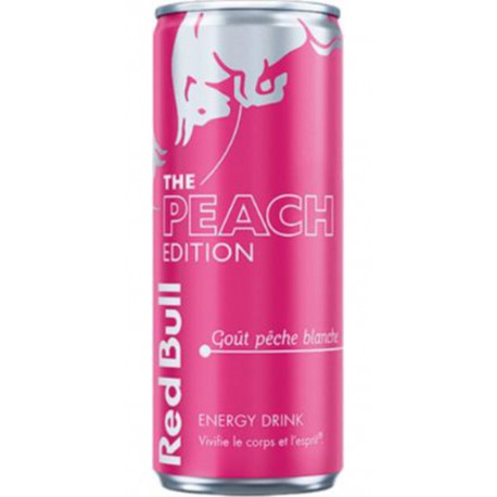RED BULL Boisson Énergisante Goût Pêche Blanche RED BULL