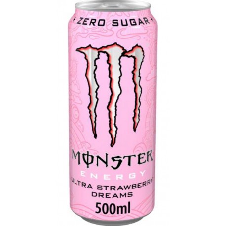 MONSTER Boisson Énergisante Saveur Fraise Sans Sucres MONSTER